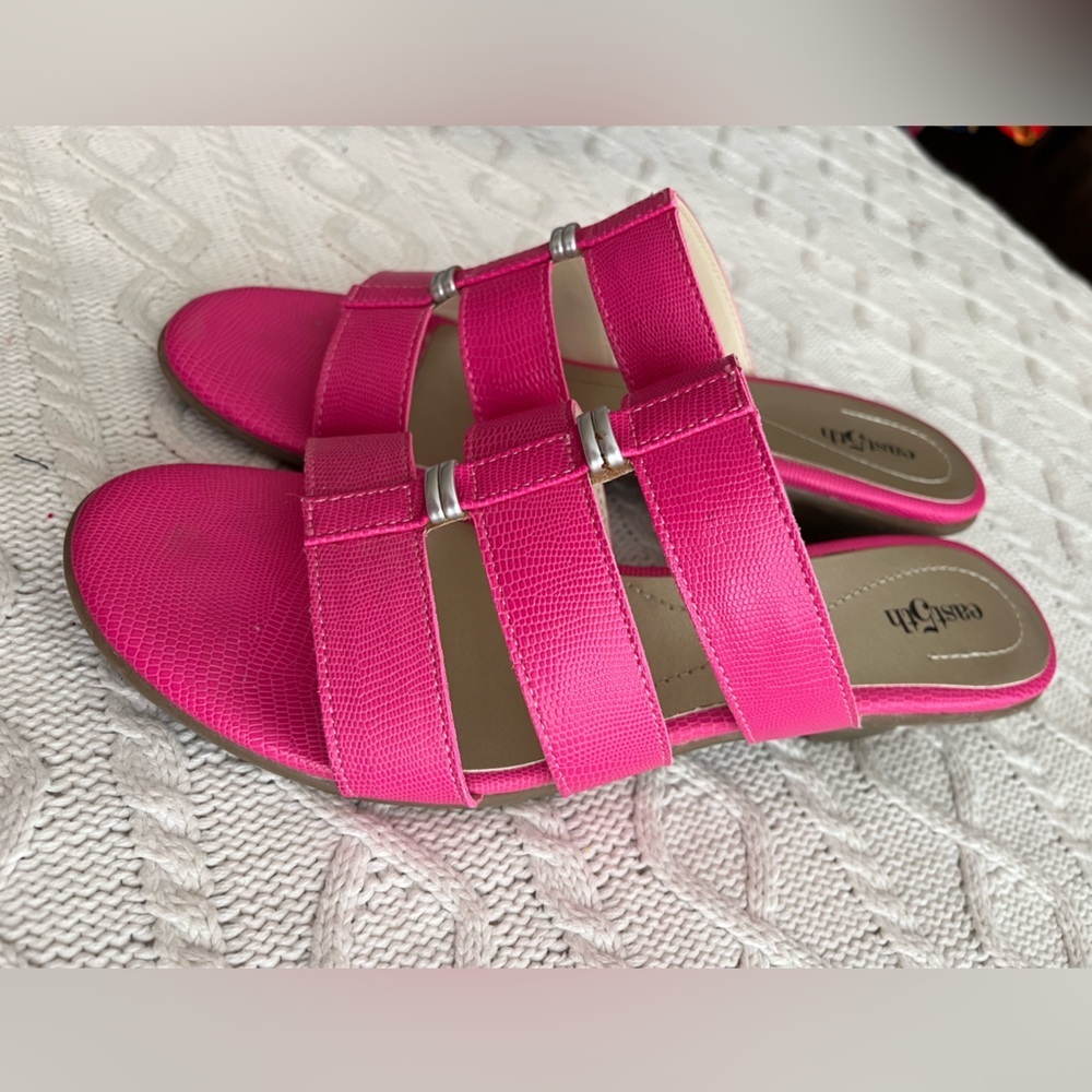 East 5th Pink Women's Strappy Sandals Small Heel Size 8.5 - Picture 2 of 13
